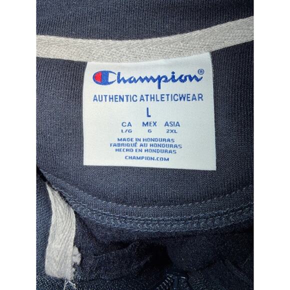 Champion Bucknell Quarter-Zip Navy Sweatshirt Size Large - Picture 5 of 6